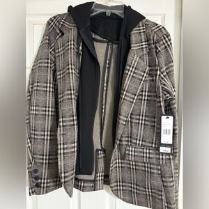 Liverpool Plaid Blazer with Black Hoodie